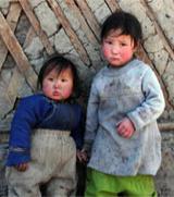 Two of the world's needy children