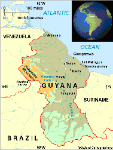 Map of Guyana - Land of Many Waters